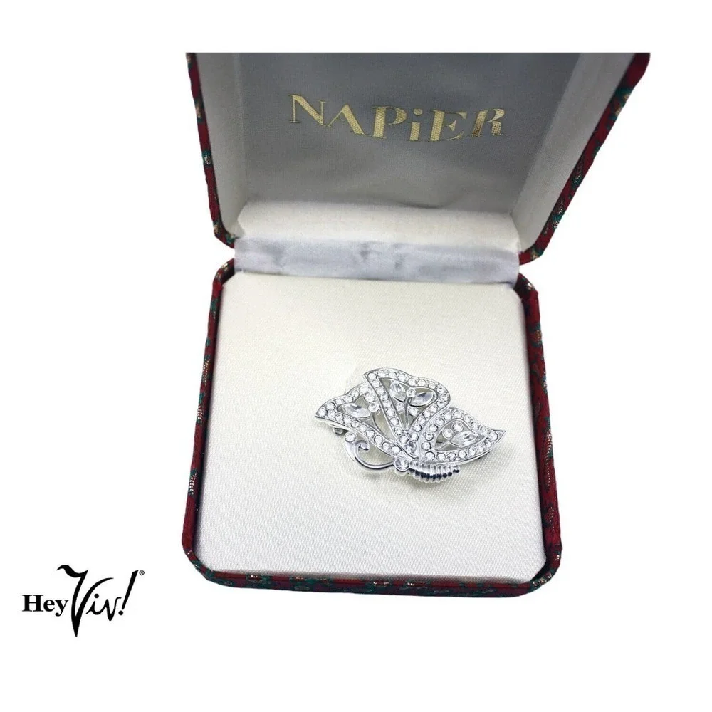 Vintage Stylized Rhinestone Butterfly 1